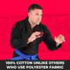 Sanabul Essentials V.2 Ultra-Lightweight BJJ Jiu-Jitsu Gi with Pre-Shrink Fabric (Black, A3)