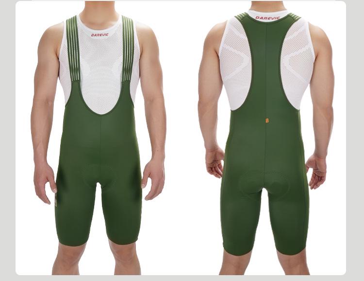 2024 Darevie Cycling Bib Shorts with Double Arrow Pad, Slim High-Stretch Material, One-Piece Leg Opening