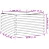 Plant Pot White 80*80*45.5 Cm Solid Pine Wood