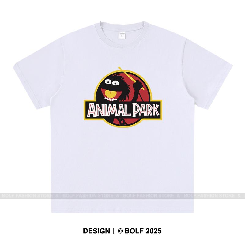 Animal Park Men's T-Shirt 100% Cotton Oversized Wildlife Graphic Tees for Men Jungle Adventure Nature Lover Top