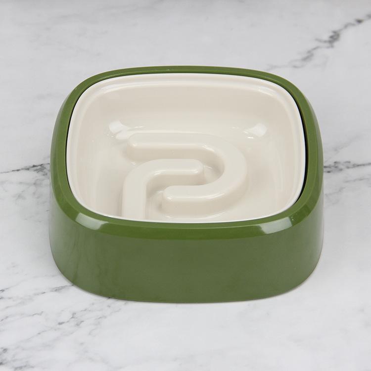 Pet Slow Feeding Bowl Anti Choking Anti Tipping Slow Food Bowl Slow Licking Bowl Cat Dog Food Bowl Slow Feeding Simple Beautiful