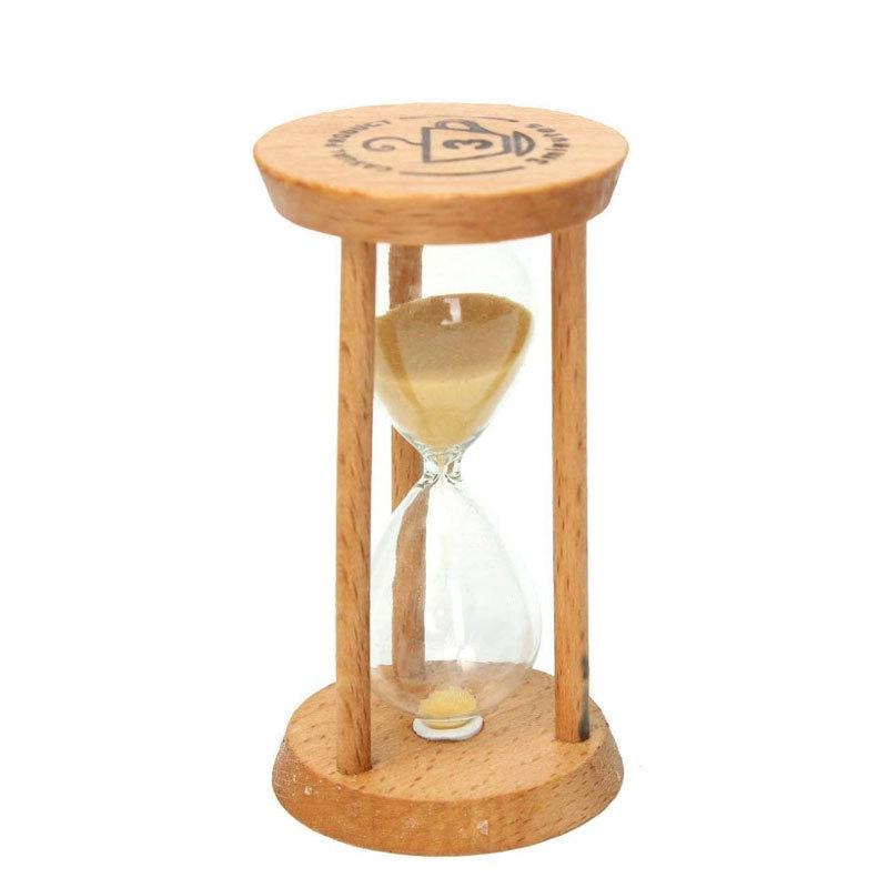 Dřevěná sada přesýpacích hodin: Písečné hodiny na 1/3/5 minut pro domácí dekoraci