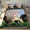 Farm 3D chicken Duvet Cover Rooster Goose Duck for Kid Teen women men gifts Farmhouse Animals for bedroom decorations Queen king