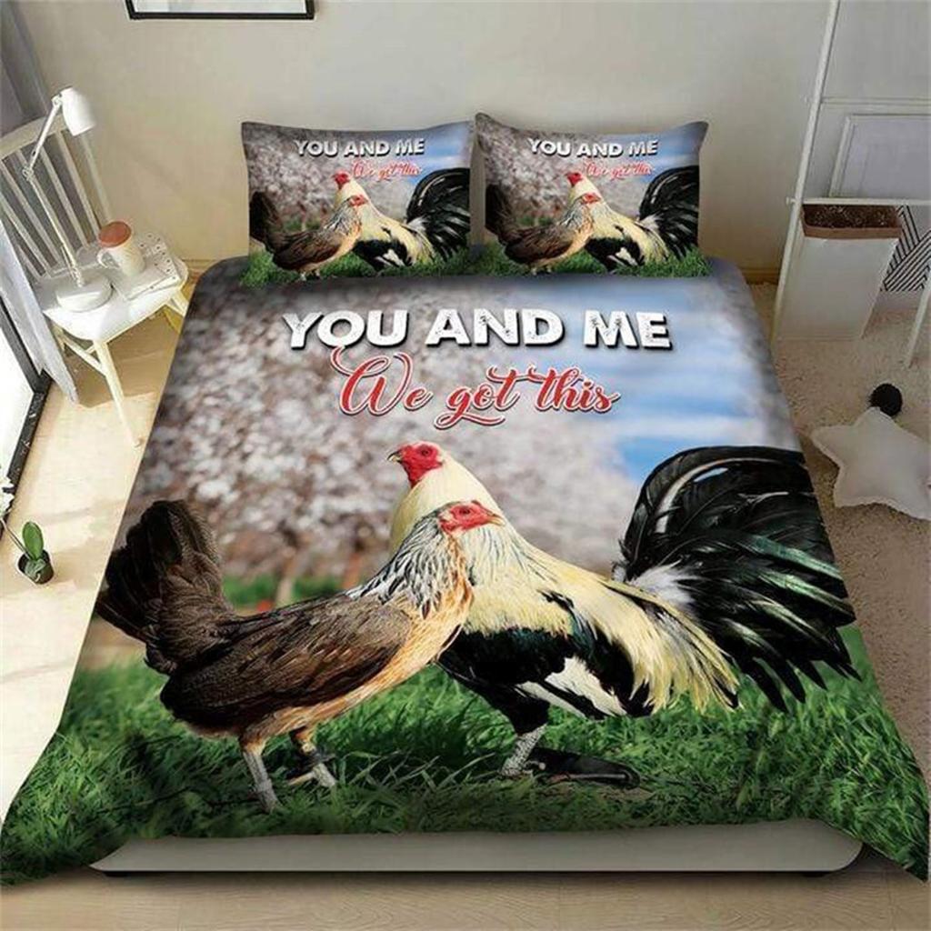 Farm 3D chicken Duvet Cover Rooster Goose Duck for Kid Teen women men gifts Farmhouse Animals for bedroom decorations Queen king