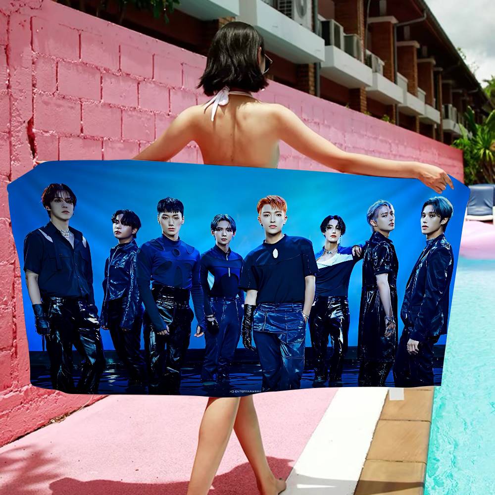 Korean Pop A-ATEEZ Big Microfiber Beach Towels Quick Dry Towel Sand Beach Towels Pool Towel For Travel Swim Pool Yoga