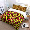 Pink and black leopard-print. Bedding sets Duvet cover sets Duvet covers Pillowcases(1 * Duvet Cover 2 * Pillowcases without duvet insert)