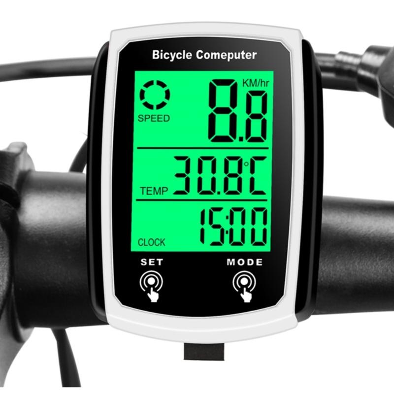 Waterproof Bicycles Speedometers Odometers Universal 19 Functions Bike Computer Wire Cycling Computer
