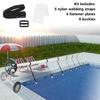 Space Saving Pool Maintenance Set Including Nylons Rope Reels And Durability Storage Component for Fishing Line Wheel