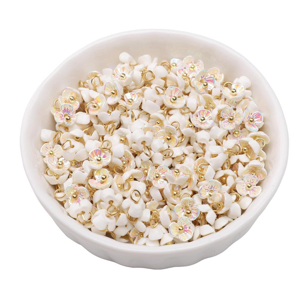 Resin Charms Imitation Pearl Preserving Mini Flower Pendant For Jewelry Making Accessories