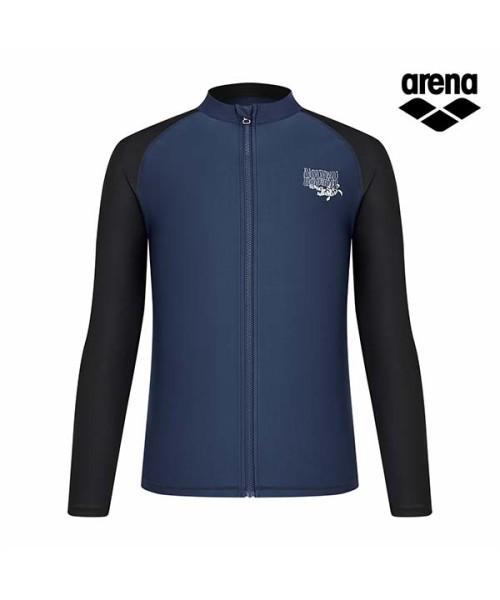 Alena Neobobo Regular Fit Zip-Up Rash Guard A6Bm1Pr02Nvy