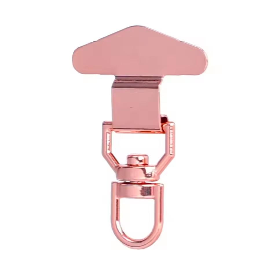 360° Rotatable Phone Lanyard Clip Patch Ultra-thin Stainless Steel Phone Case Hanging Rope Card Anti-lost Strap Fixed Gasket