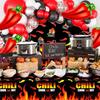PHOGARY Chili Cook Off Tablecloth for Chili Cookoff Decor, Chili Pepper Tablecloths Disposable, Chili Cookoff Table Cloth Decorations for a Party,
