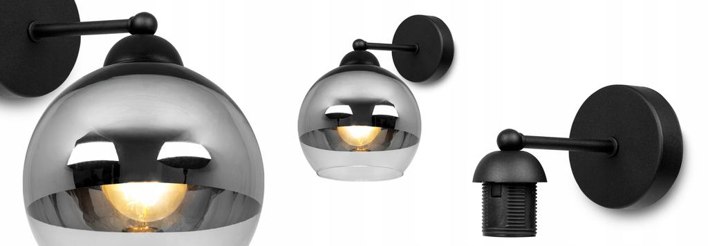 ELEGANT WALL LAMP, GLASS, CHROME LAMP, LED