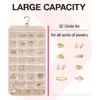 Portable Jewelry Rack with Metal Hook Jewelry Storage Roll for Storing Earrings