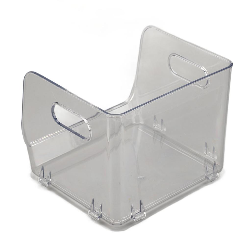 Storage Holder Transparent Stackable Design Waterproof Dustproof Double Handles PET Storage Container