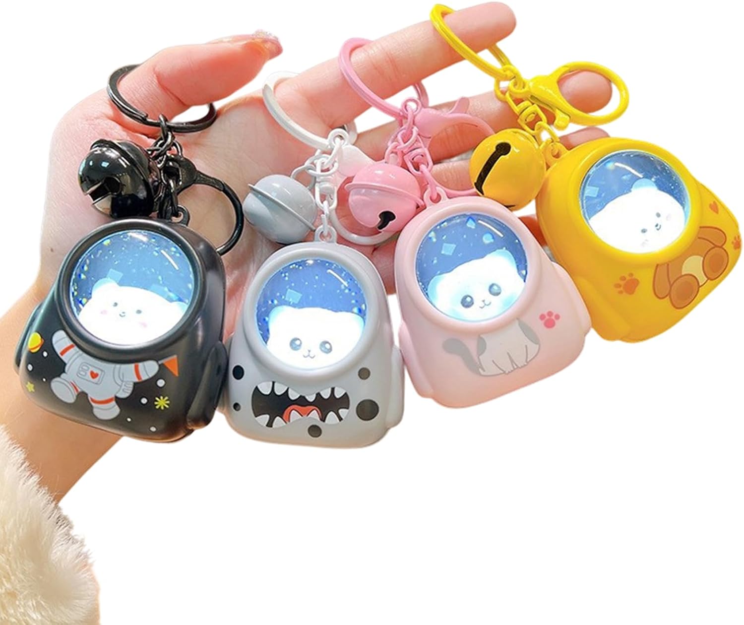 Cartoon Glow Huisdier Nachtlampje Sleutelhanger Fidget Speelgoed Sterrenhemel Zak Hanger Tactisch Kalmerend Dagelijkse Draagvakantie Accessoire Cadeau