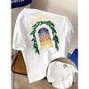 2026 Verão Nova Marca de Luxo Casablanca Gráficos Algodão Camiseta Masculina Feminina Y2k Vintage Top Hip Hop Streetwear Camiseta Oversized