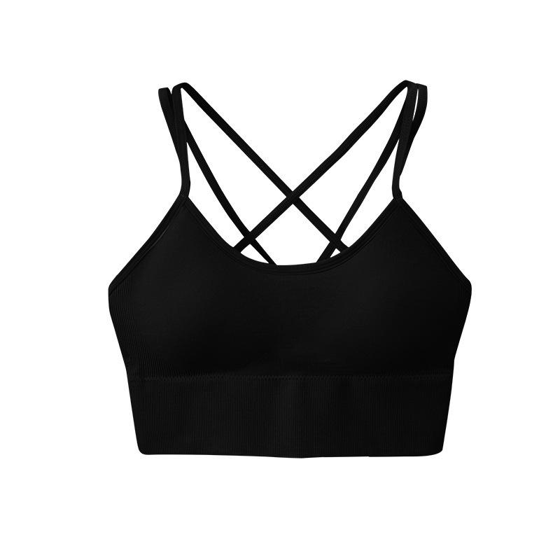 Women Plus Size Shockproof High Support Cross Back Sports Bra For Running Yoga