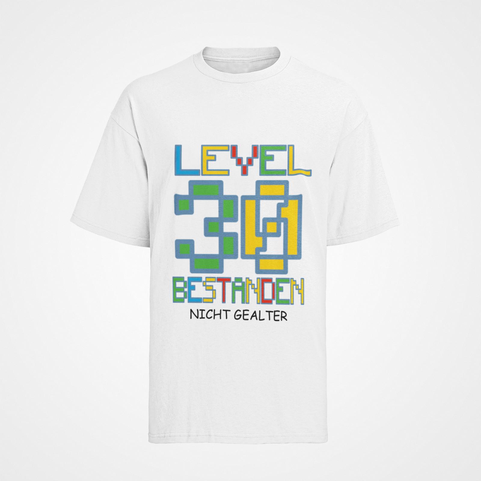 

Personalisiertes Level UP Geburtstags Männer T-Shirt Mens Womens Tees Top Baumwolle Pixel L