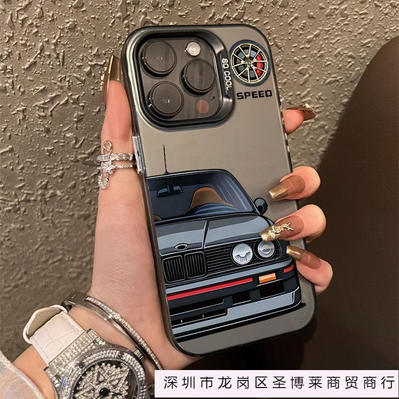 Color Silver Ins Wind Applies To Apple 14/13/12 Anti-drop Mobile Phone Case X Matte XSMAX Light Luxury Car Ipone16