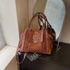 Vintage Pleated Tote Bag, Handheld, Crossbody, Single-shoulder Women's Bag