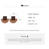 Bohemian Retro Semicircle Weave Raffia Dangle Earrings for Women Wooden Square Ear Drop Daily Wear Beach Vacation Accessory F