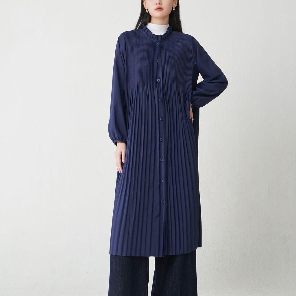 Women's Mid-Length British Style Loose Trench Coat - Plus Size Versatile Design