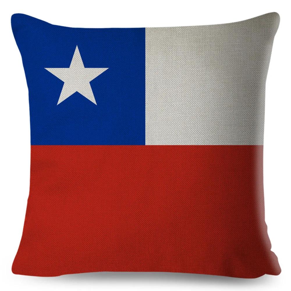 50 Style National Flag Cushion Cover for Sofa Home Children Room Decor Geometric Print Pillowcase Polyester Pillow Case 45x45cm