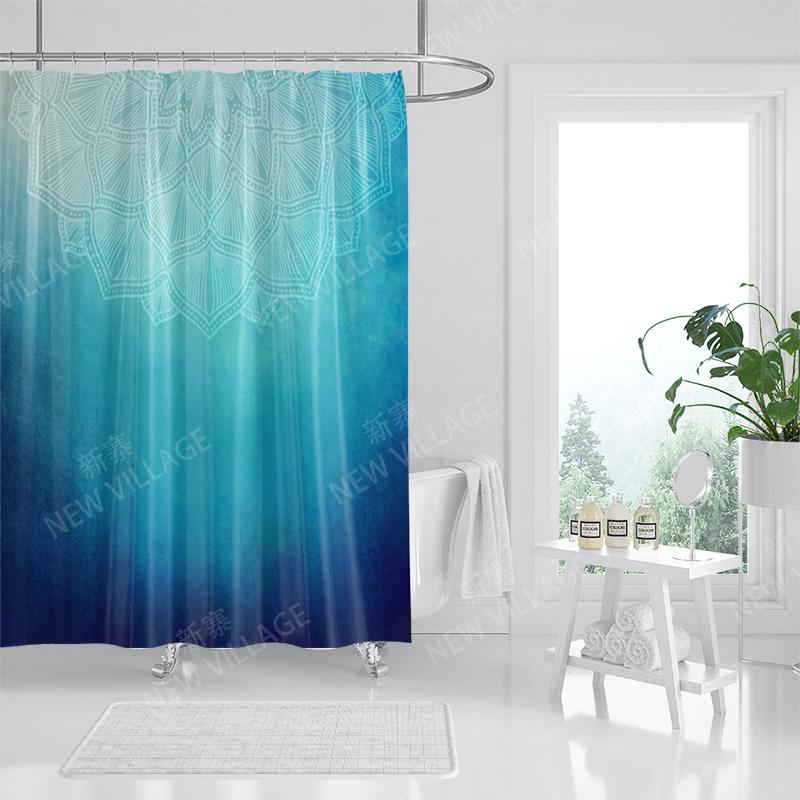Mandala Waterproof Fabric Shower Curtains Bathroom Curtain Accessories Bath Curtain 180x200cm 240*200cm Boho Decoration Vintage