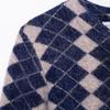 Kaslead New Arrival Women's Clothing Fashion Style Diamond Pattern Jacquard round Neck Long Sleeve Knitted Coat 9598191