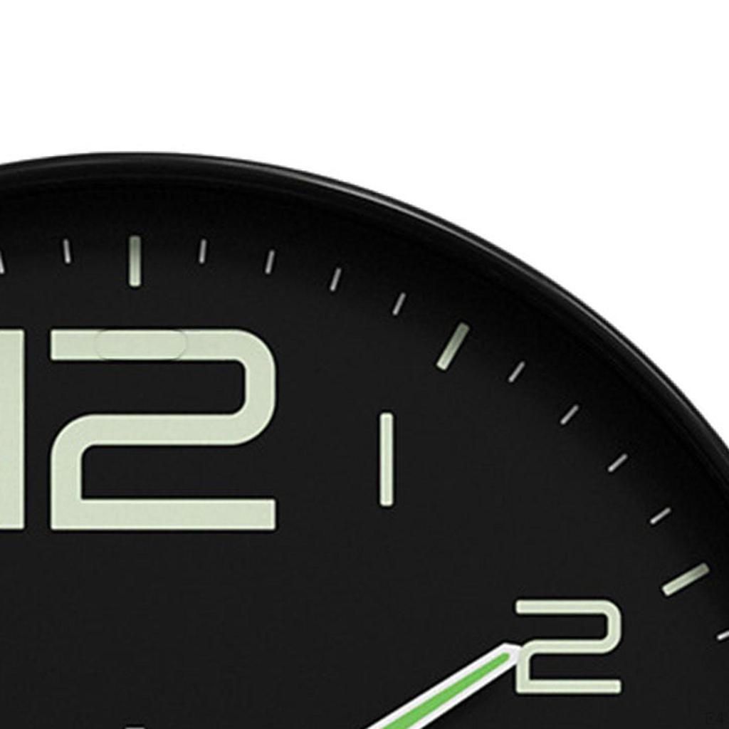 Contemporary Round Hanging Clock with Night Light Display Material And Lightweight for Bedroom