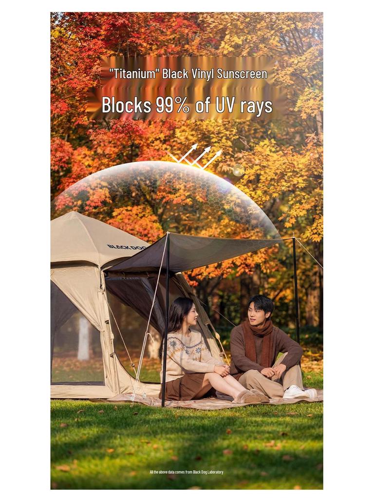 BLACKDOG Hexagonal Automatic Folding Tent: Quick-Open, Rainproof, Sun Protection for Camping and Outdoor Use
