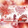 110cmx180cm Red Love Heart Dating Background Happy Valentine's Day Banner  Home Party Decor