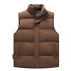 Winter New Feather Rong Cotton Vest Men's Solid Color Stand-Up Collar Versatile Sleeveless Vest Cold-proof Warm Cotton Jacket Men's
