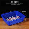 Large White Plastic Rectangular Kitchen Basket for Draining, Washing, and Storage