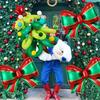 Red Green Christmas Bow-shaped Aluminum Film Balloons Festival Party Supplies Christmas Indoor Outdoor Decoration Balloons