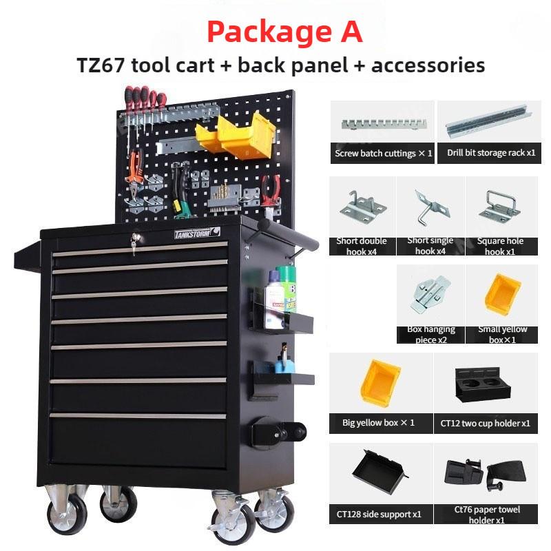 Multifunctional Mobile Cabinet Trolley Tool Box Trolley Tool Cart Storage Toolbox Tank Drawer Auto Repair Cart