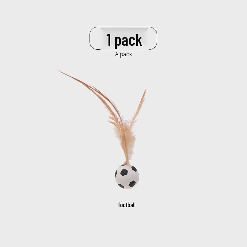 Feathered Bouncy Cat Toy Balls - 8 Pack