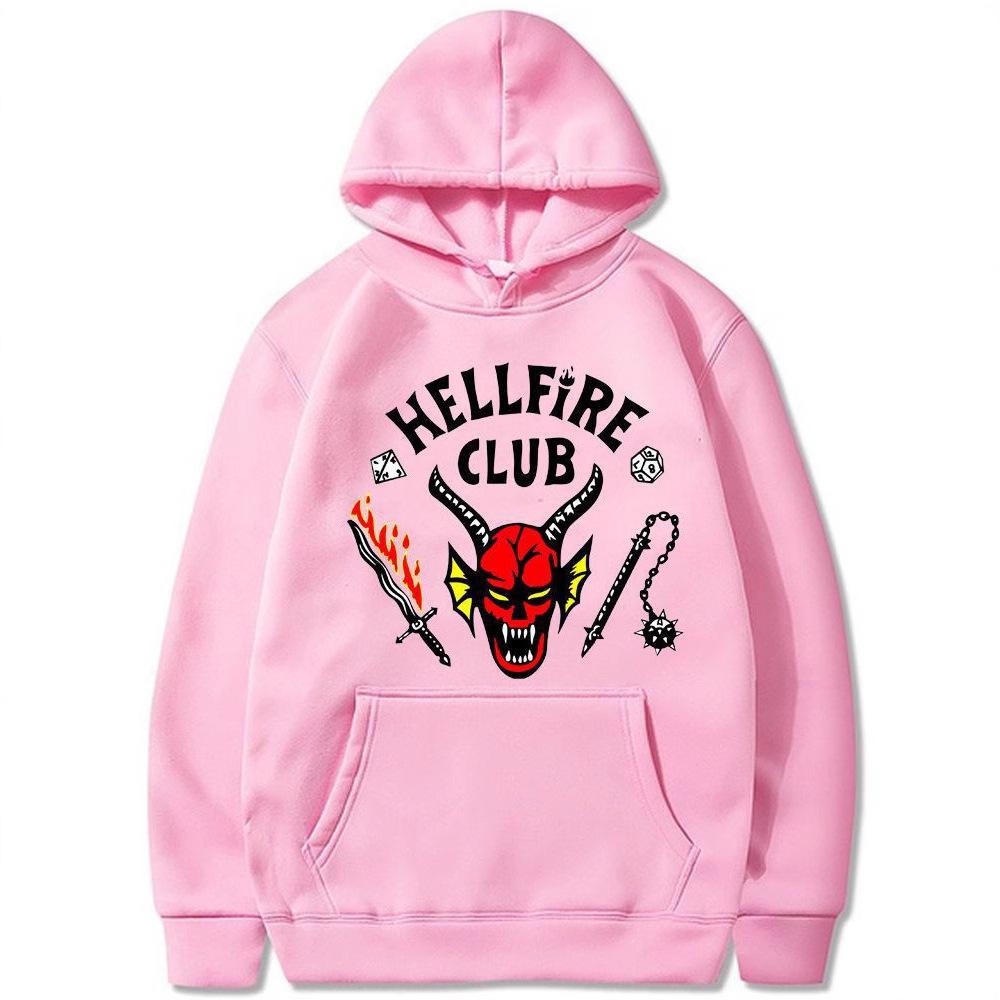 

Новая Периферия Очень Странные Дела С4 Модные Повседневные Универсальные Высококлассные Мягкие Удобные Мужские Женские Персонализированные Толстовки S розовый