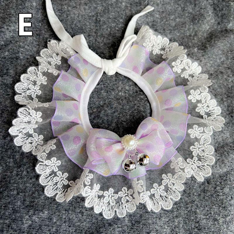 1PC Bib Scarf Bowknot Collar Neckerchief Lace Cat Dog Pet