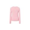 Polo Ralph Lauren SS23 Solid Color Logo Embroidered Slim Fit Cable Knit Sweater Women sweater Pink WMPOSWENC020592-650