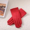 Multicolor Women Winter Keep Warm Touch Screen Suede Solid Simple Style Gloves Add Velvet Inside Not Bloated Prevent Cold