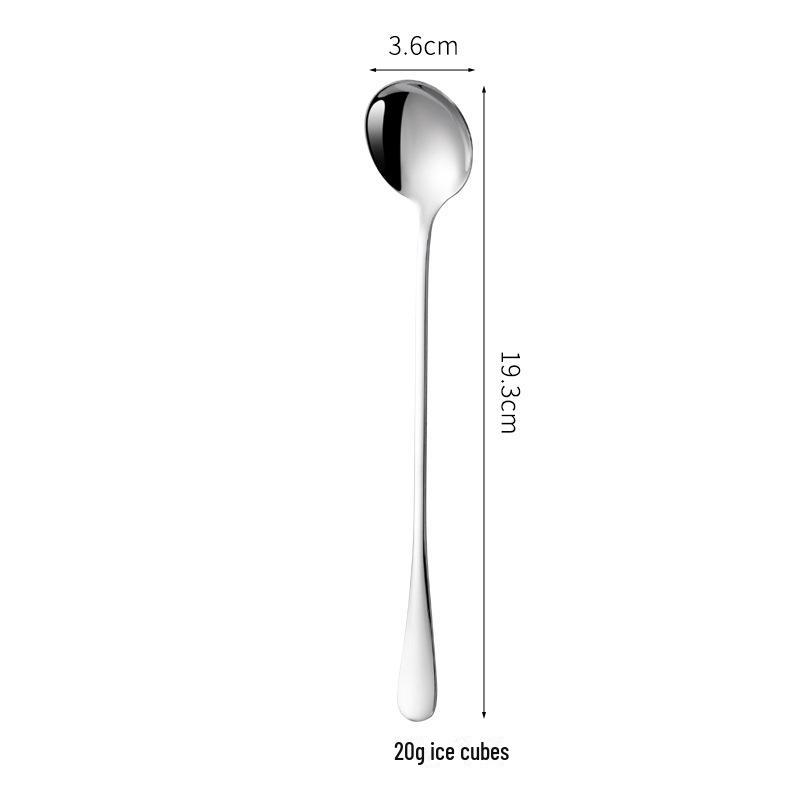1010 Stainless Steel Dessert Spoon - Thick, Round, Mirror-Finish 304 Stainless Steel Tableware