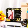 Yaomiao Class of 2026 Graduation Picture Frame Wooden Graduate Small Cap Photo Display Holder with Blessing Words for Kindergarten Preschool High