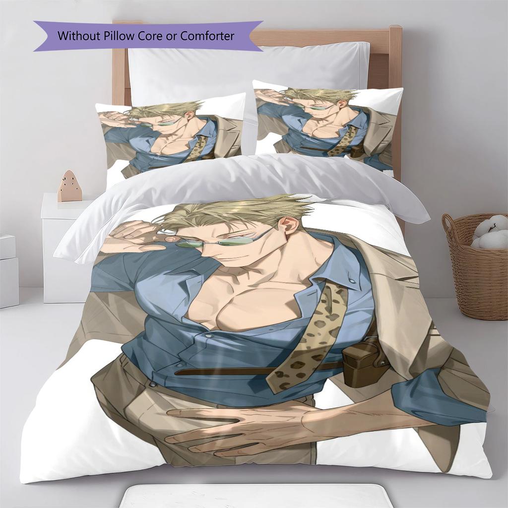 Jujutsu Kaisen Bedding Set Polyester Duvet Cover Comforter Cover Pillowcase Twin Full Queen Soft -QJY