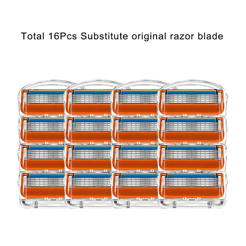 Replacement Shaving Cartridges for Selected 5-Blade Snap-On Razor Handles