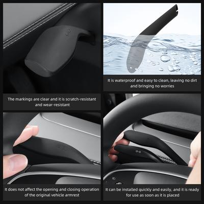 LUCKEASY for Tesla Model Y Juniper/Launch 2025 Gear Shift Cover Steering Wheel Steering Lever Protection Cover Car Accessories
