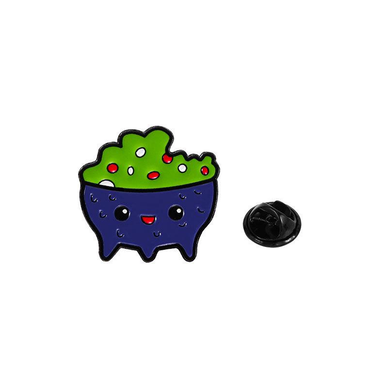 Cartoon Food Cute Brooch Pizza Vegetable Salad Hot Dog Sandwich Seam-Free Clothing