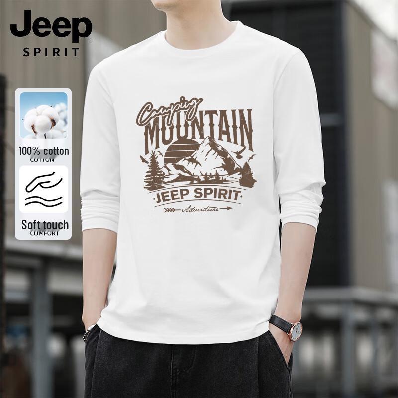 JEEP SPIRIT Herr Lös Passform Långärmad T-shirt