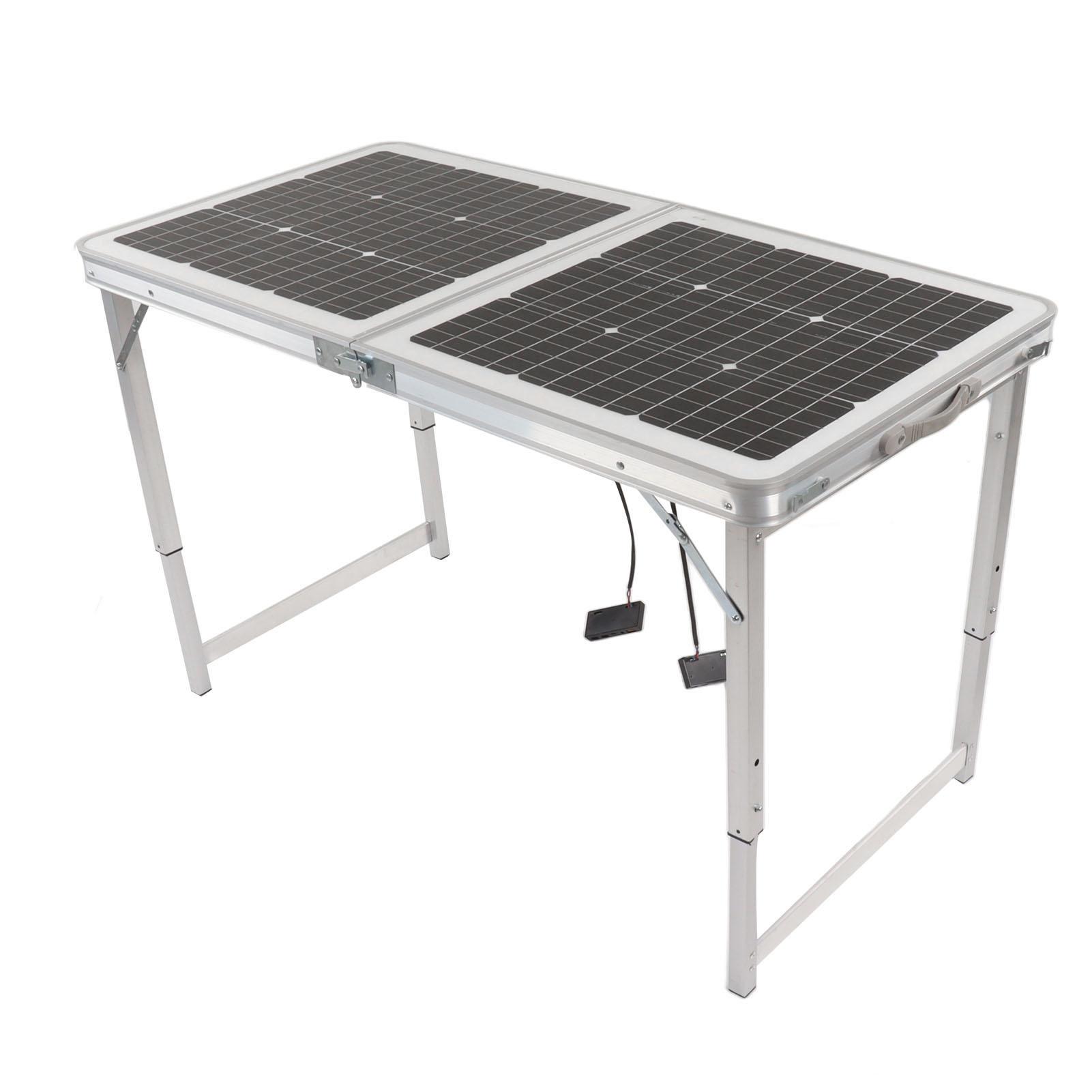 

100 Вт Складной солнечный стол Высокоэффективный Монокристаллический кремний Фотоэлектрическая мощность Стол для кемпинга на открытом воздухе